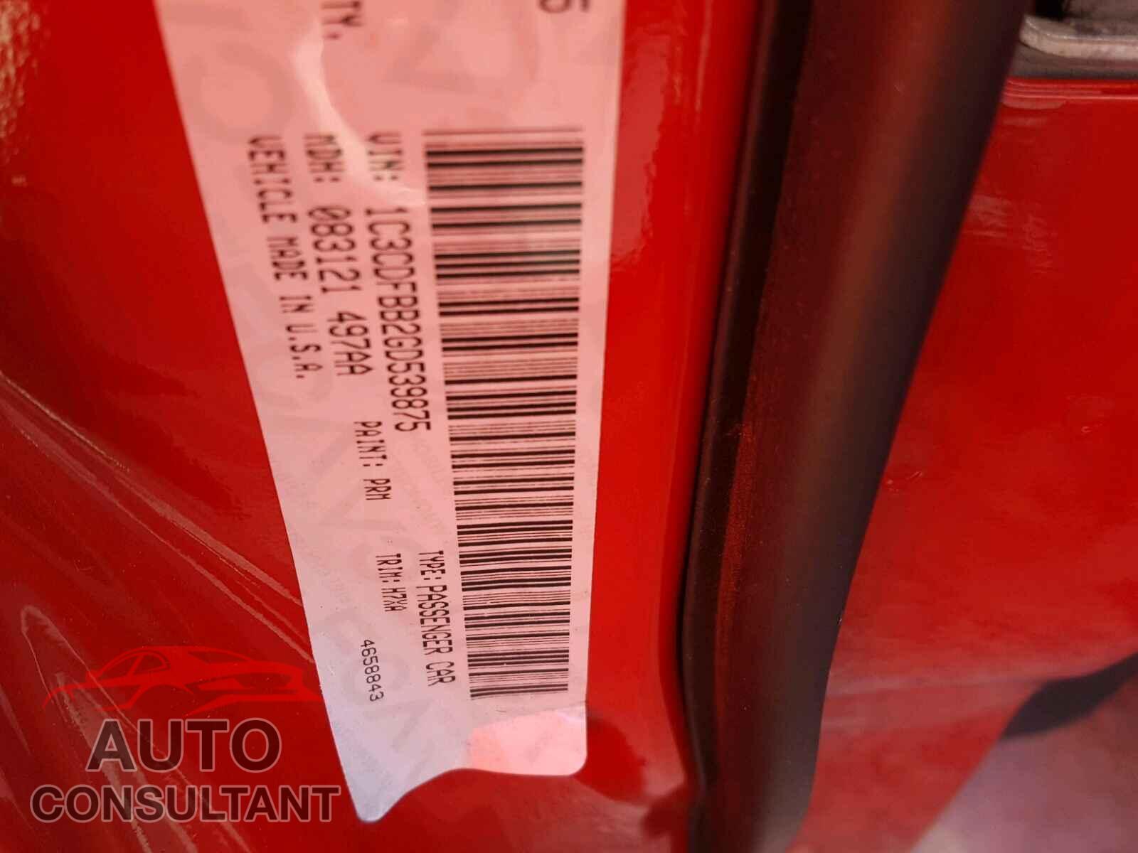 DODGE DART 2016 - 1C3CDFBB2GD539875
