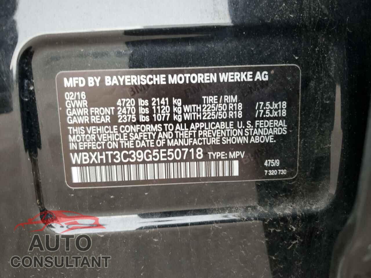 BMW X1 2016 - WBXHT3C39G5E50718