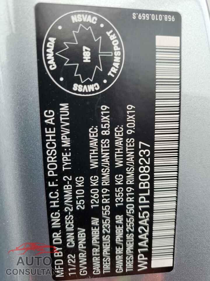 PORSCHE MACAN BASE 2023 - WP1AA2A51PLB08237