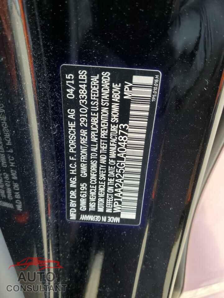 PORSCHE CAYENNE 2016 - WP1AA2A25GLA04873