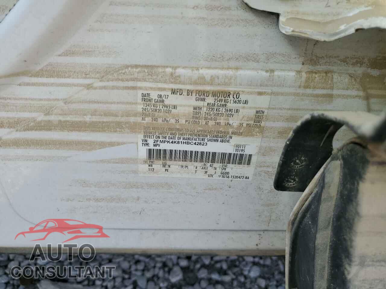 FORD EDGE 2017 - 2FMPK4K81HBC42823