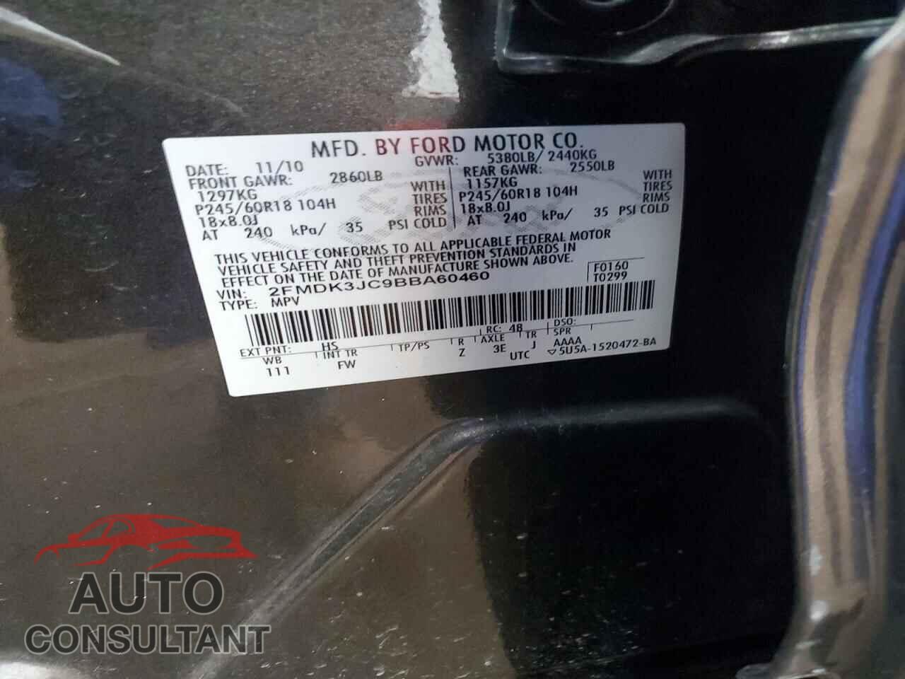 FORD EDGE 2011 - 2FMDK3JC9BBA60460