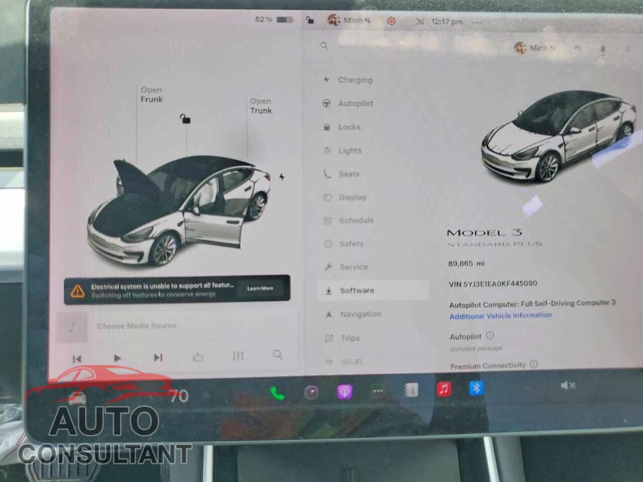 TESLA MODEL 3 2019 - 5YJ3E1EA0KF445090