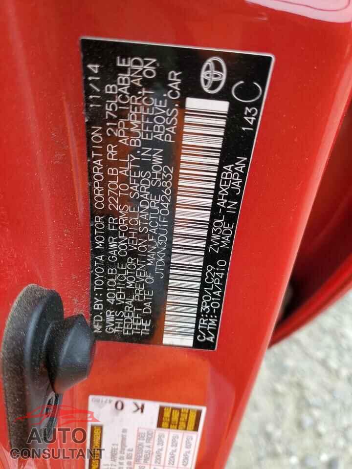 TOYOTA PRIUS 2015 - JTDKN3DU1F0426832