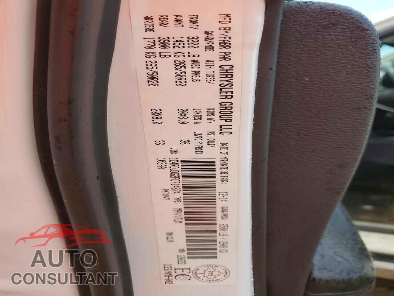DODGE DURANGO 2015 - 1C4RDJDG2FC714874