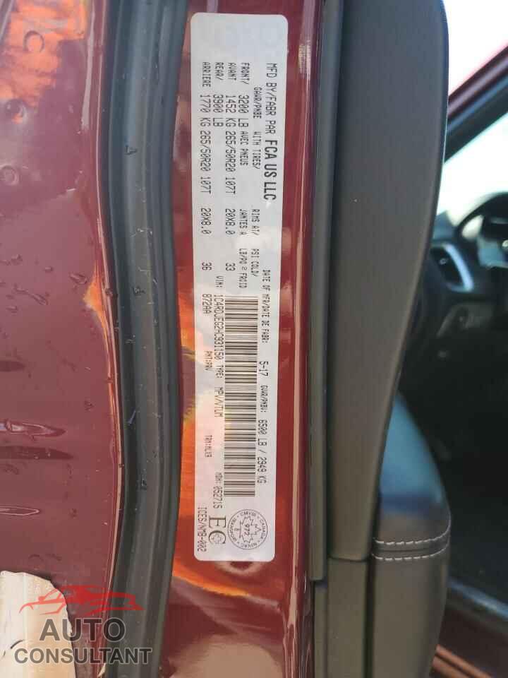 DODGE DURANGO 2017 - 1C4RDJEG2HC931150