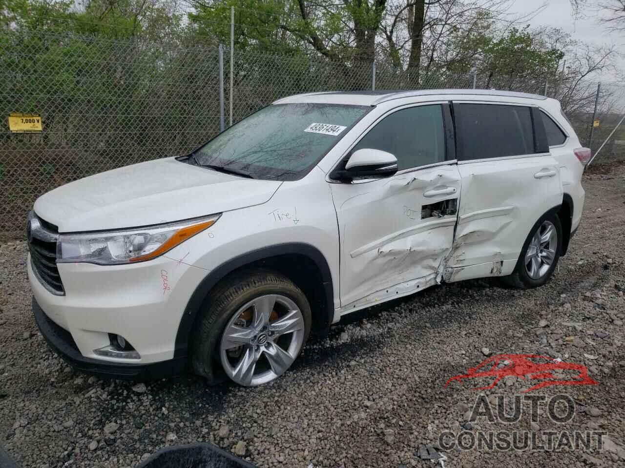 TOYOTA HIGHLANDER 2016 - 5TDDKRFH1GS342500