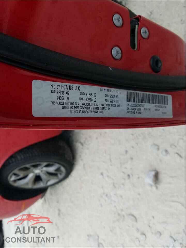 DODGE CHALLENGER 2016 - 2C3CDZAG3GH276023