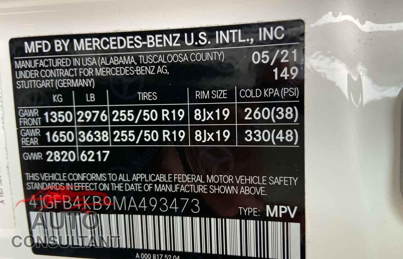 MERCEDES-BENZ GLE-CLASS 2021 - 4JGFB4KB9MA493473