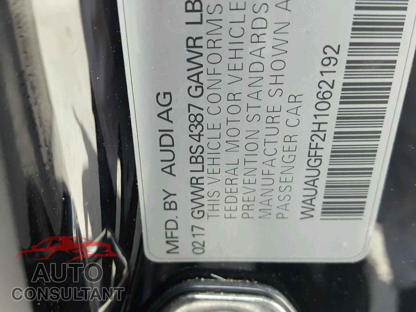 AUDI A3 2017 - WAUAUGFF2H1062192