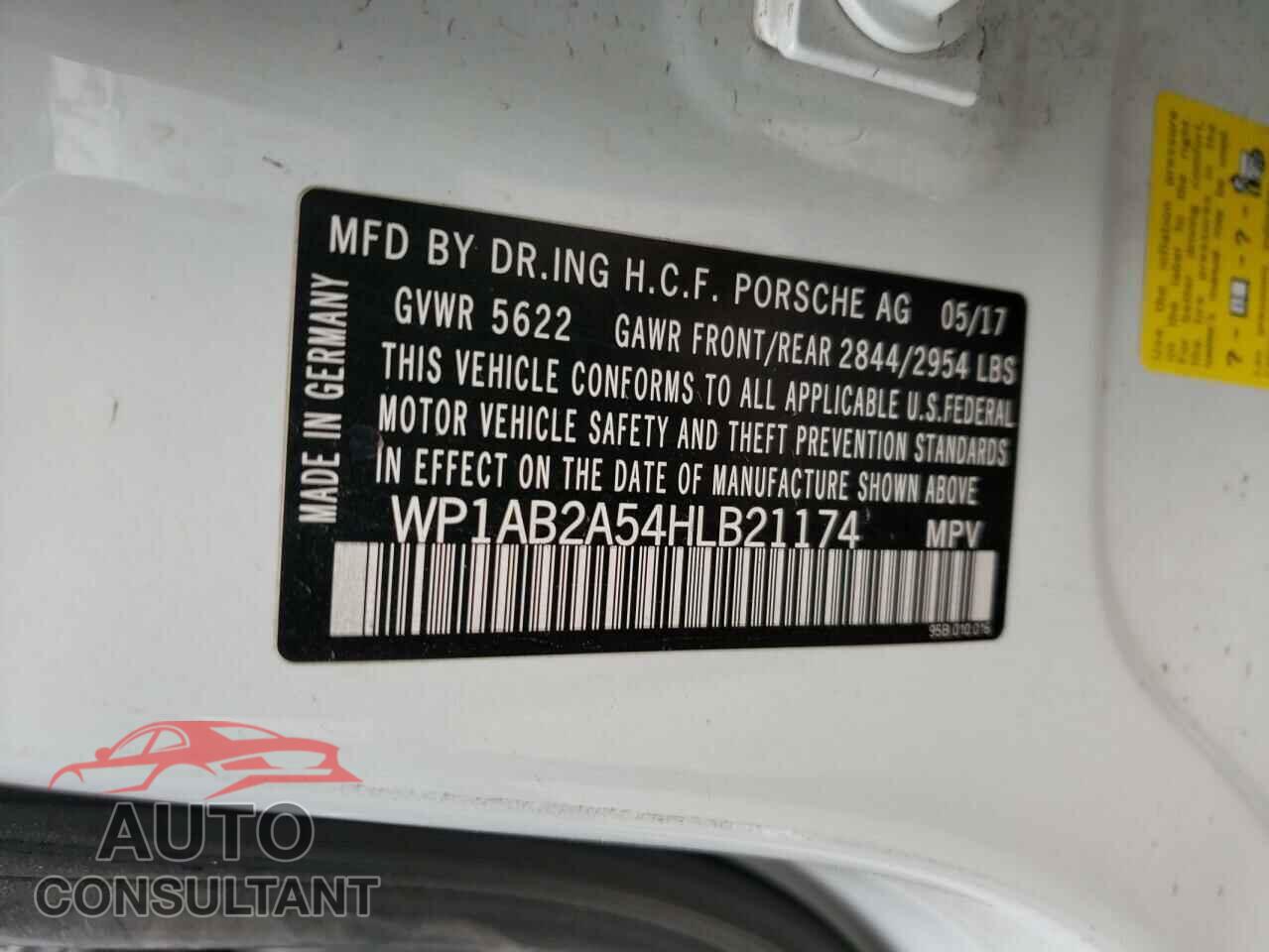 PORSCHE MACAN 2017 - WP1AB2A54HLB21174