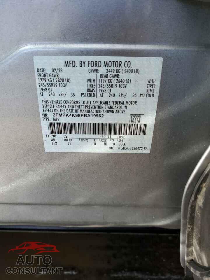 FORD EDGE 2023 - 2FMPK4K98PBA19962