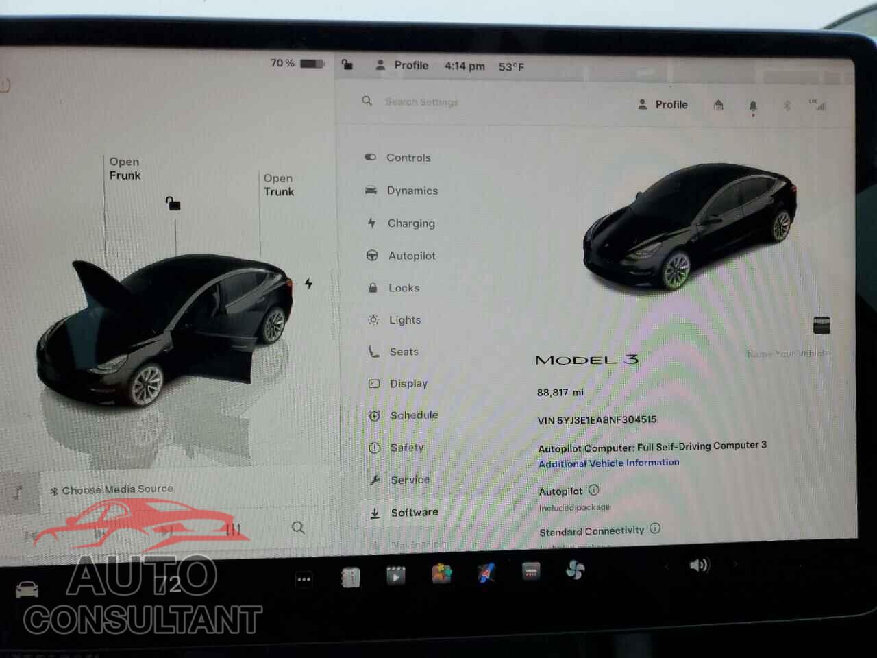 TESLA MODEL 3 2022 - 5YJ3E1EA8NF304515