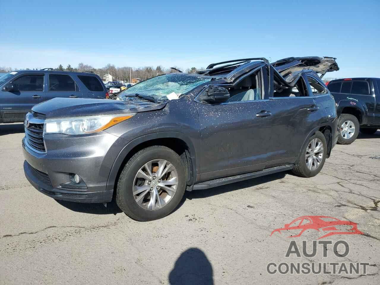 TOYOTA HIGHLANDER 2015 - 5TDJKRFH9FS154681