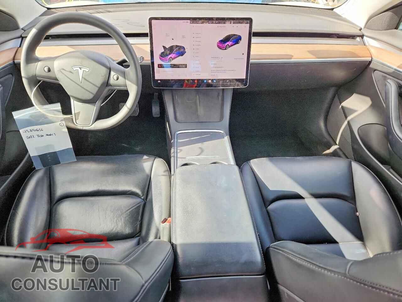 TESLA MODEL 3 2022 - 5YJ3E1EBXNF123411