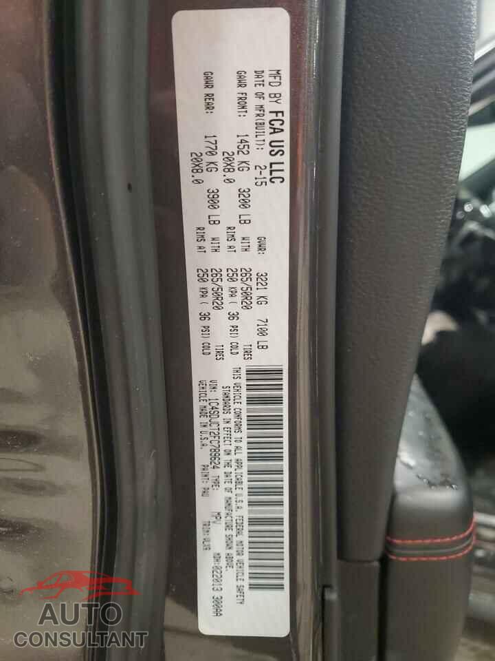 DODGE DURANGO 2015 - 1C4SDJCT2FC789624