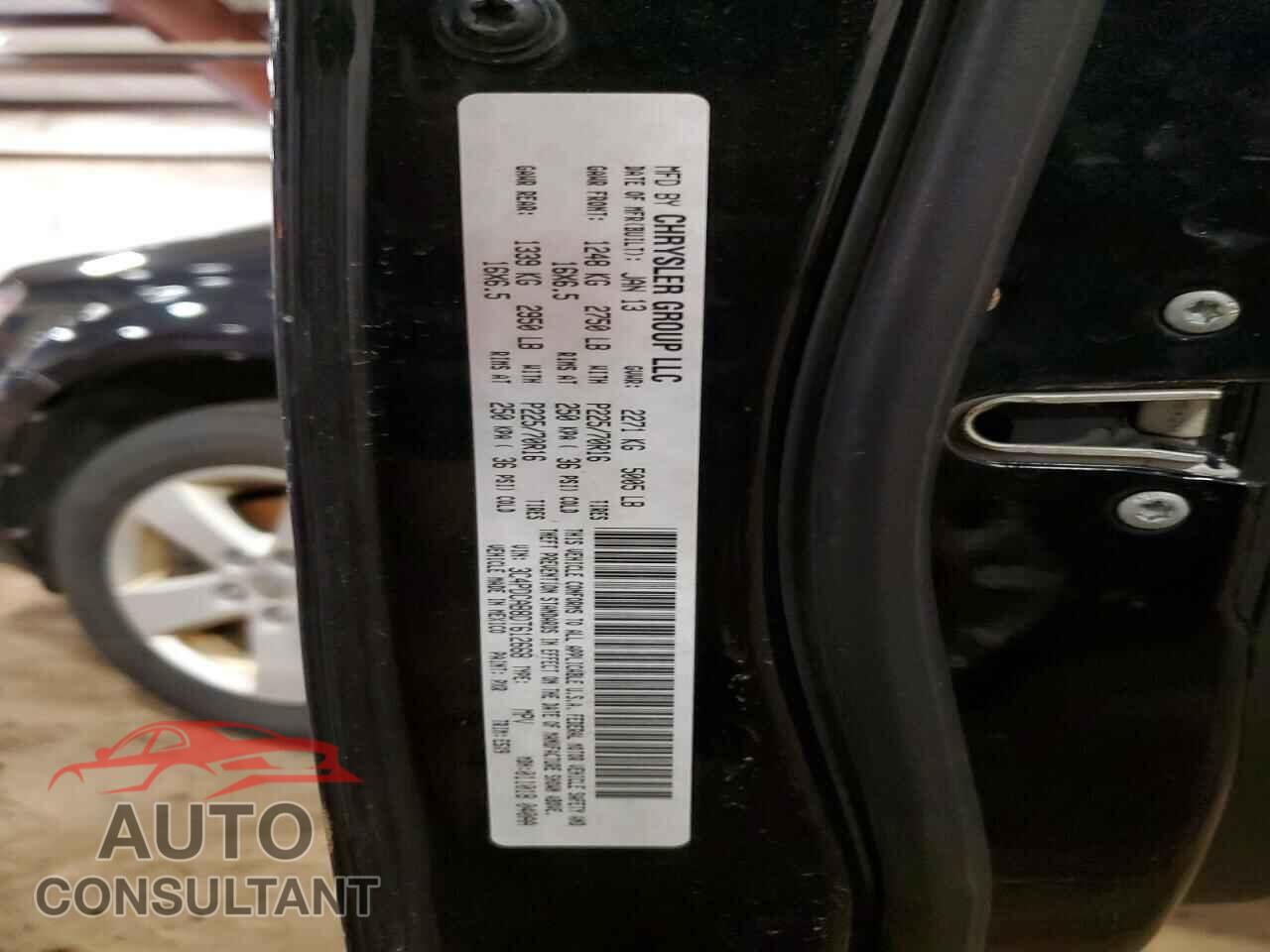 DODGE JOURNEY 2013 - 3C4PDCAB8DT612668