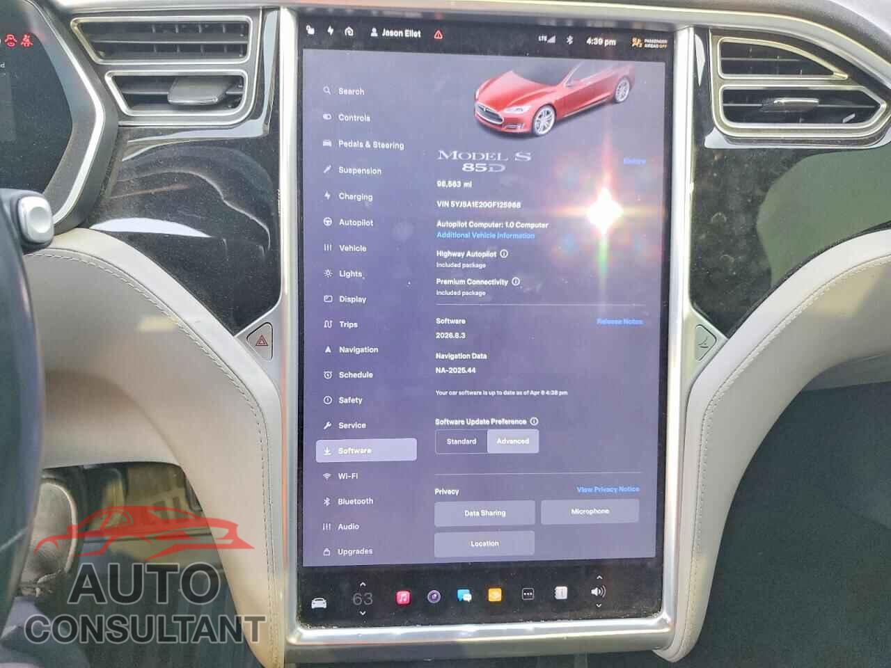 TESLA MODEL S 2016 - 5YJSA1E20GF125968