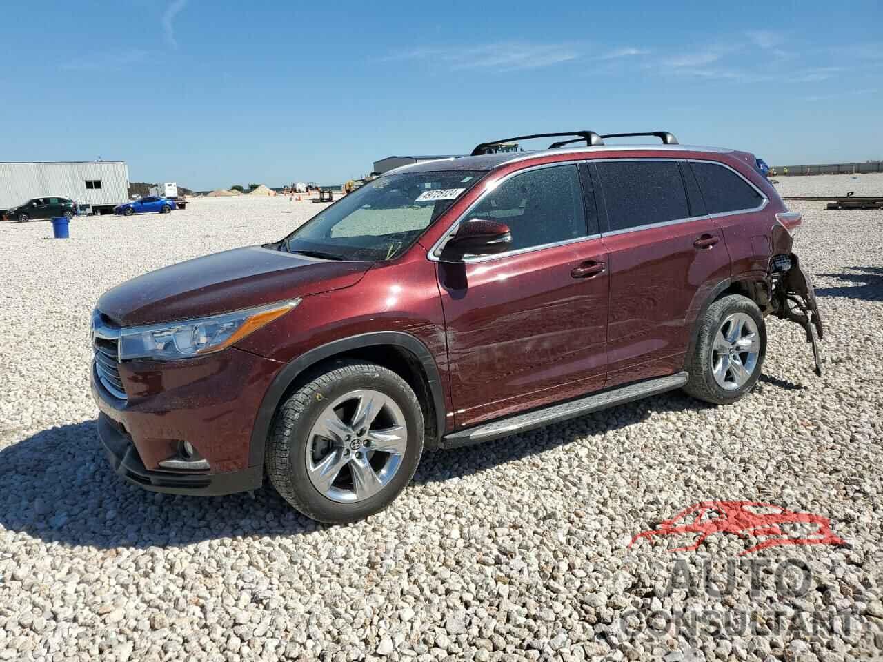 TOYOTA HIGHLANDER 2016 - 5TDYKRFHXGS134066