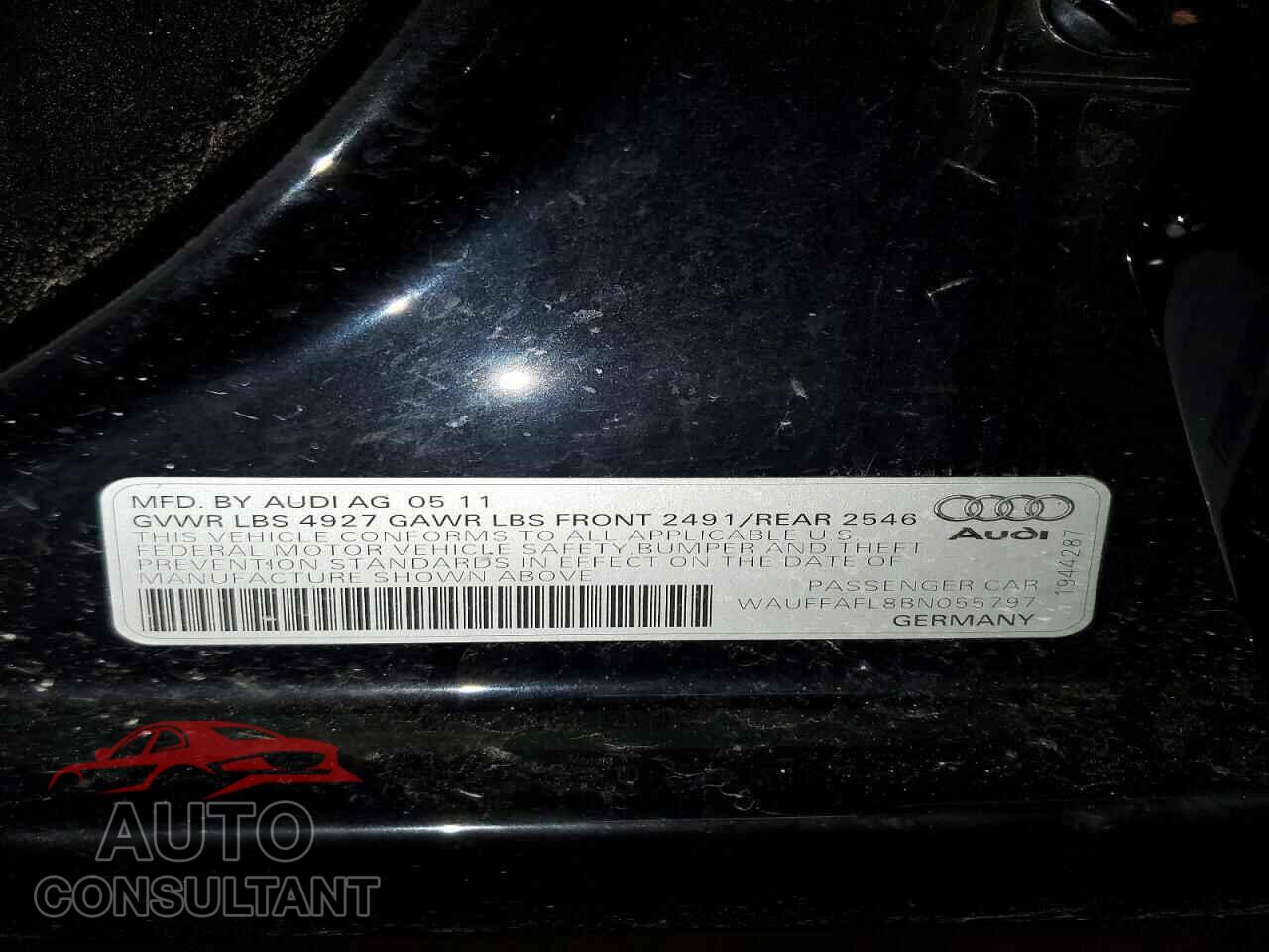 AUDI A4 2011 - WAUFFAFL8BN055797