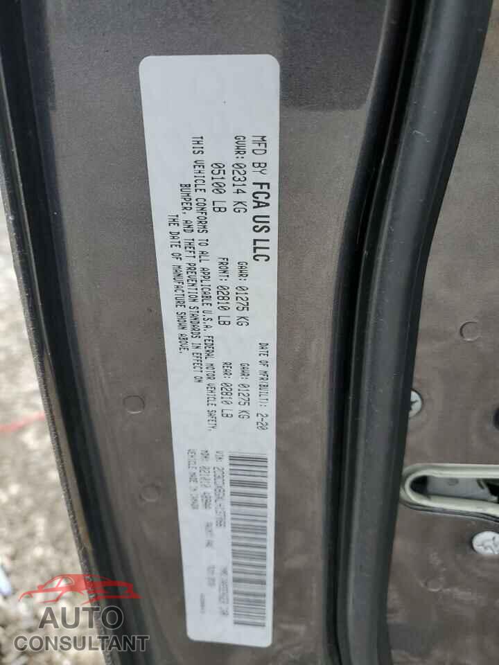 DODGE CHARGER 2020 - 2C3CDXBGXLH137066