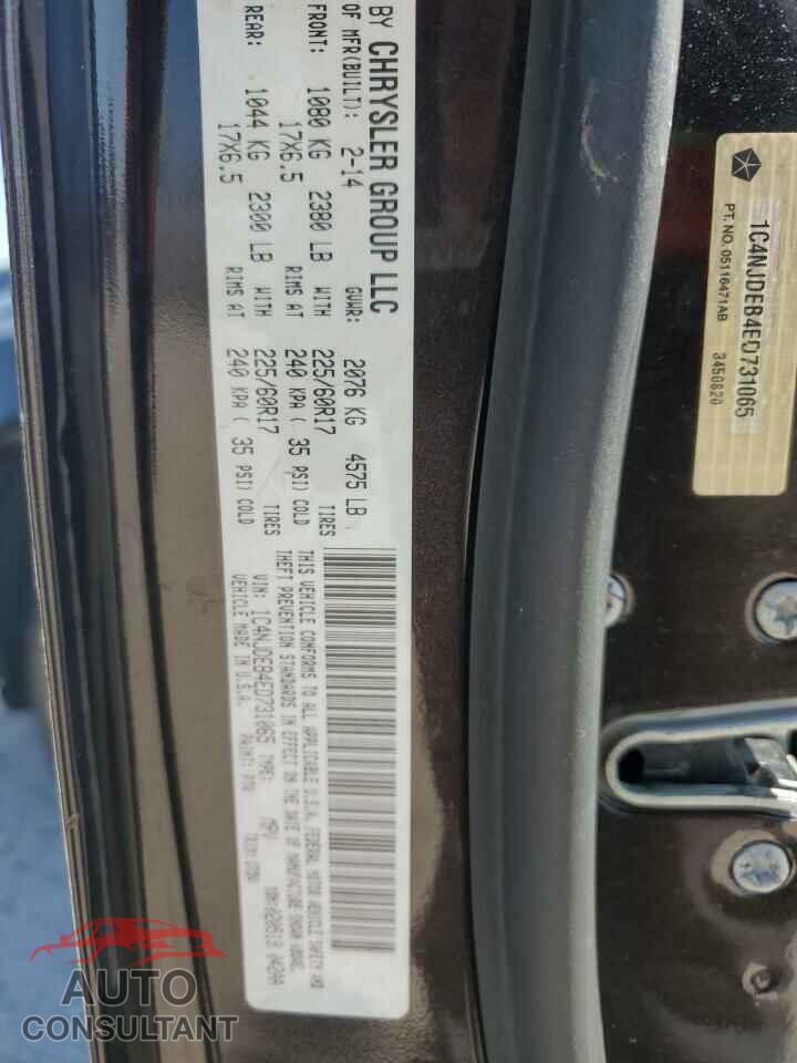 JEEP COMPASS 2014 - 1C4NJDEB4ED731065