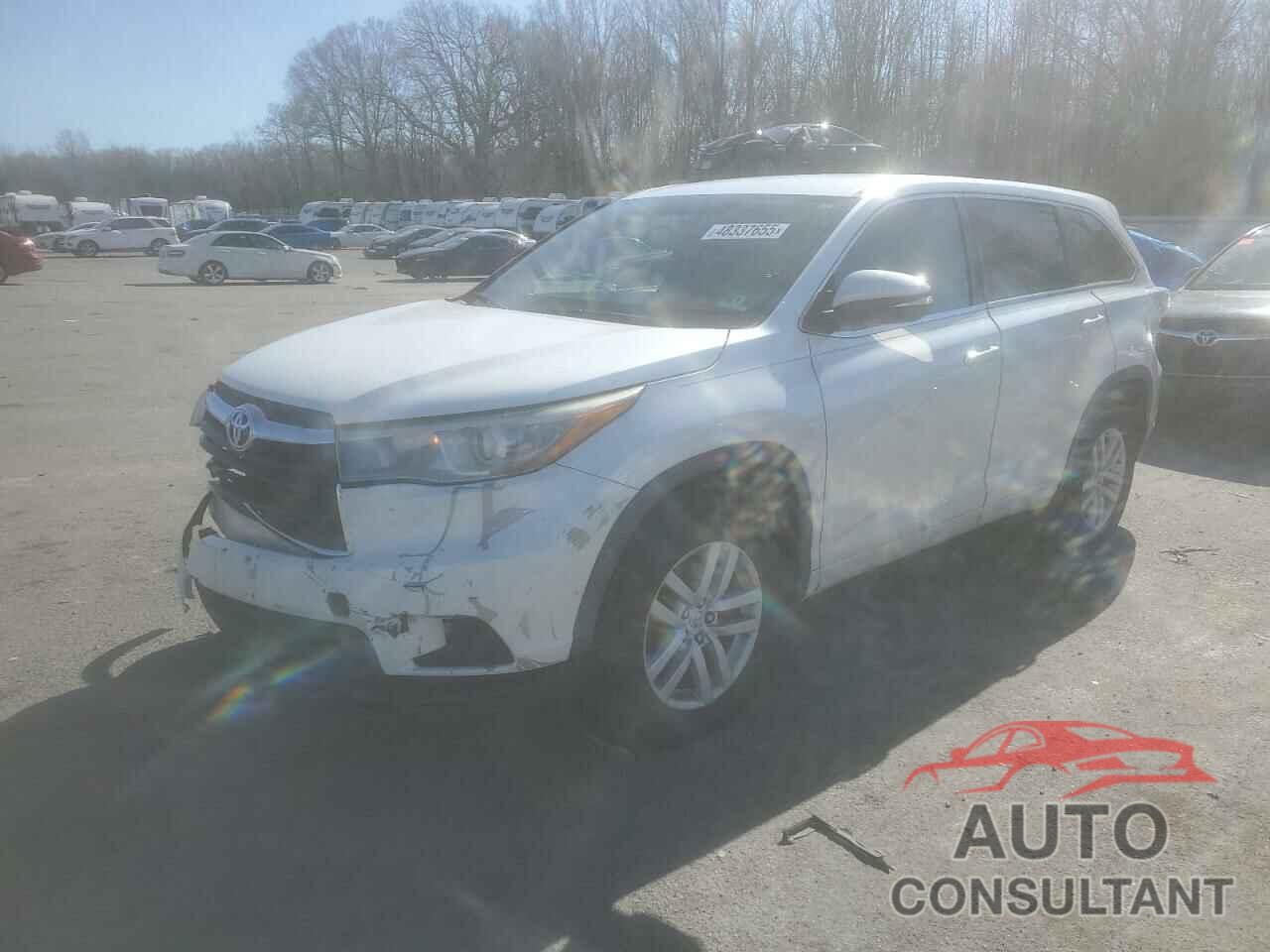 TOYOTA HIGHLANDER 2015 - 5TDZKRFH3FS115216