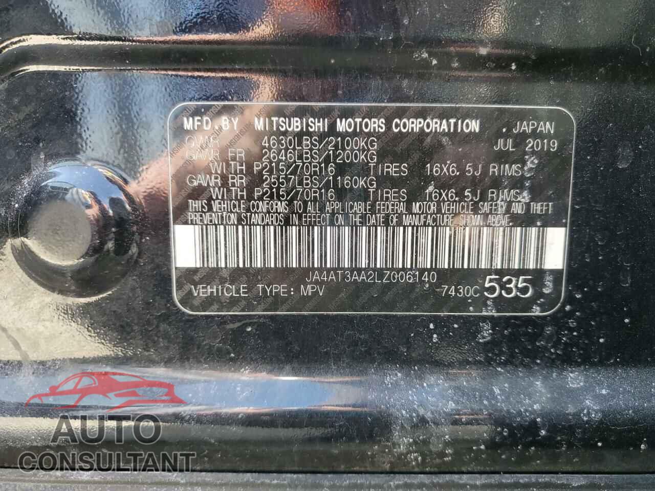 MITSUBISHI ECLIPSE 2020 - JA4AT3AA2LZ006140