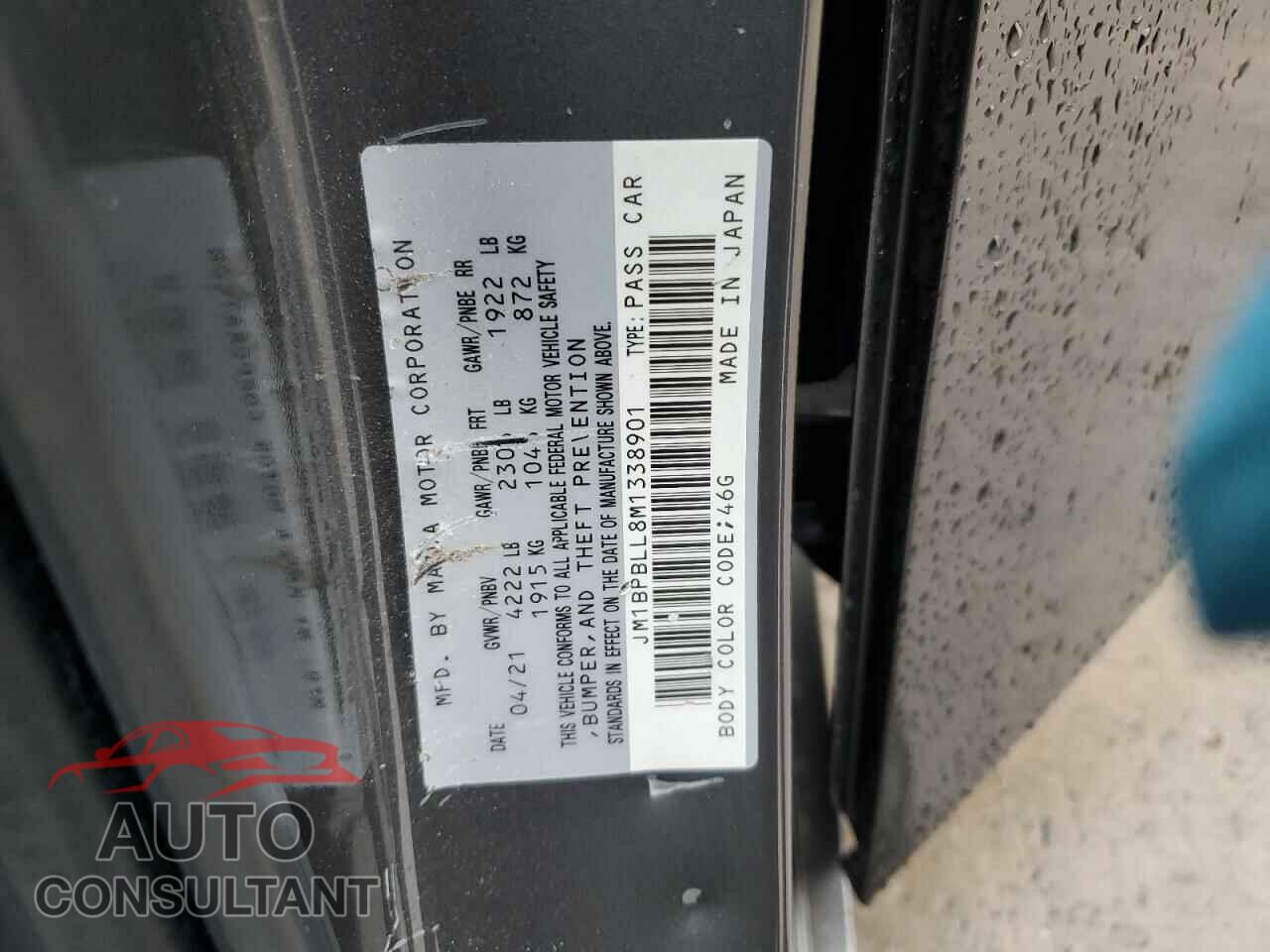 MAZDA 3 2021 - JM1BPBLL8M1338901