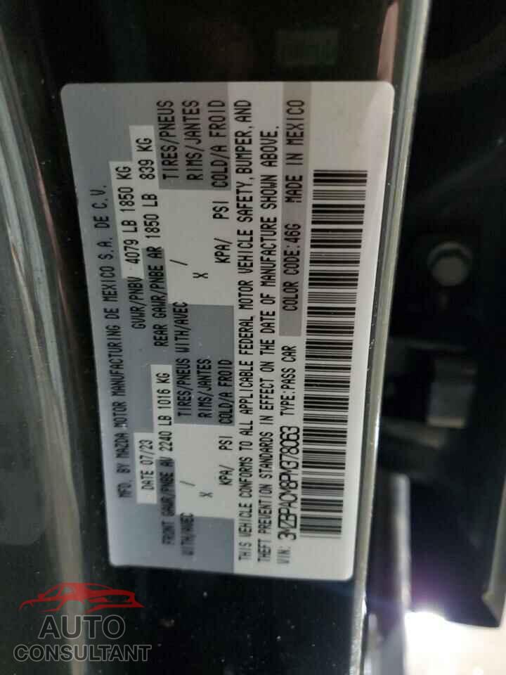 MAZDA 3 2023 - 3MZBPACM8PM378063