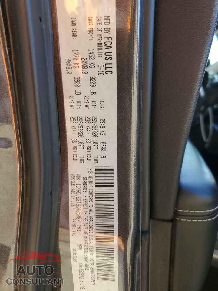 DODGE DURANGO 2016 - 1C4RDJEG4GC465087