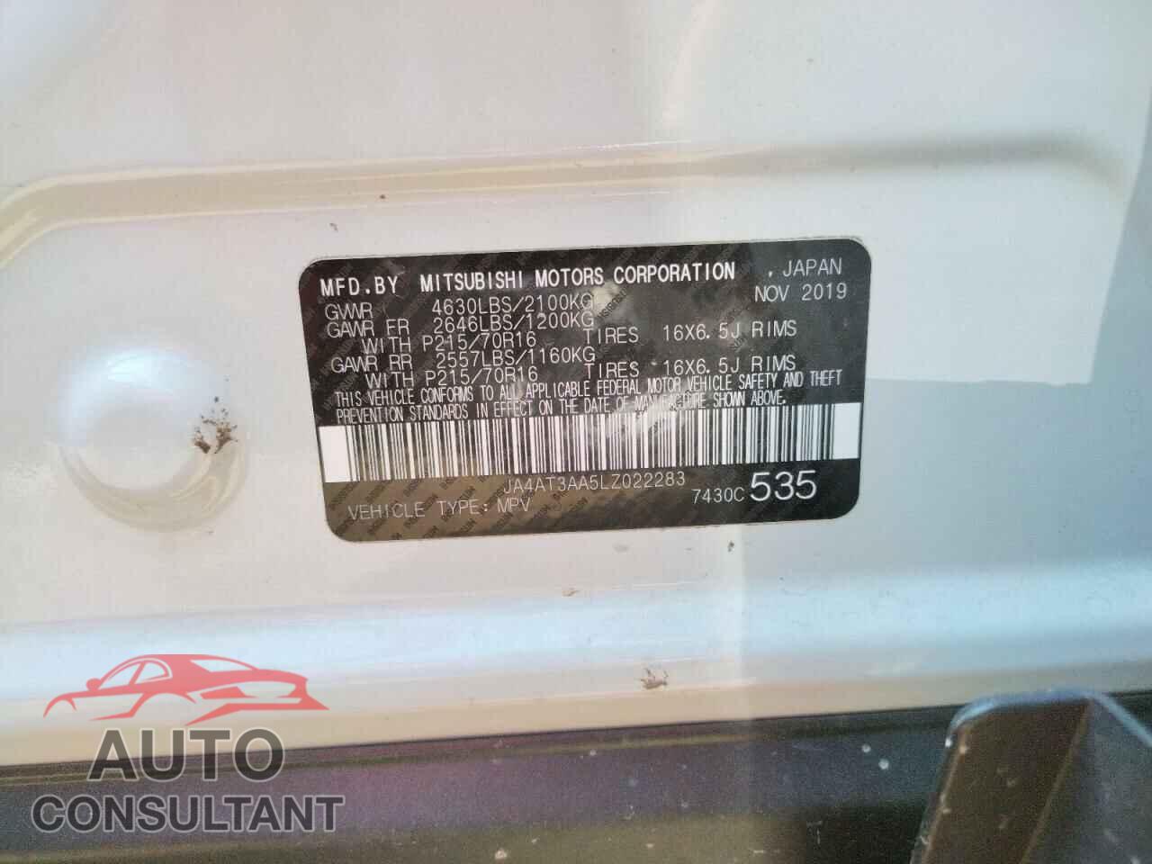 MITSUBISHI ECLIPSE 2020 - JA4AT3AA5LZ022283