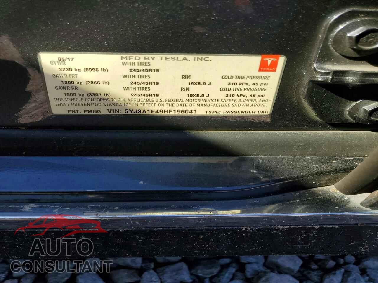 TESLA MODEL S 2017 - 5YJSA1E49HF196041