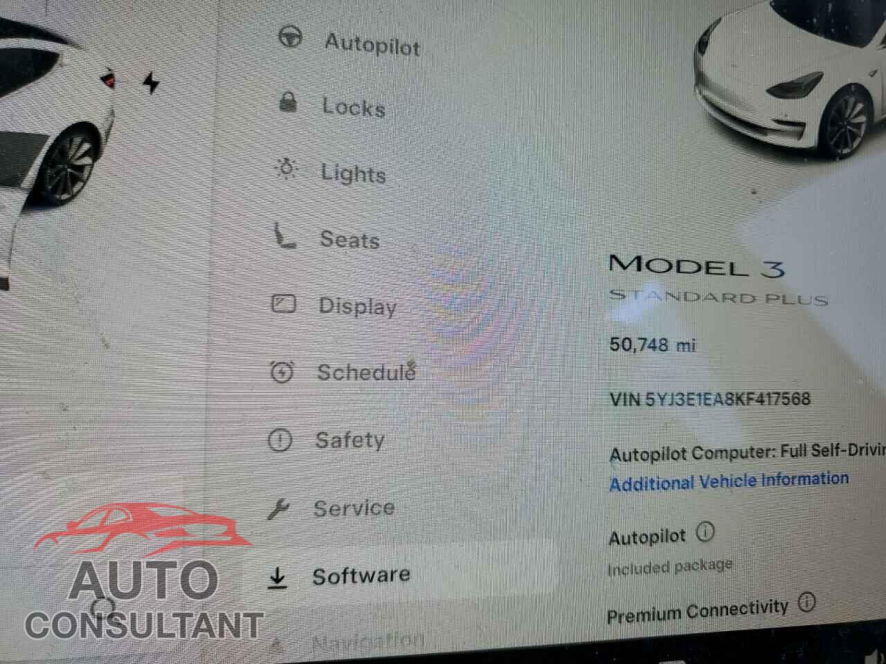 TESLA MODEL 3 2019 - 5YJ3E1EA8KF417568