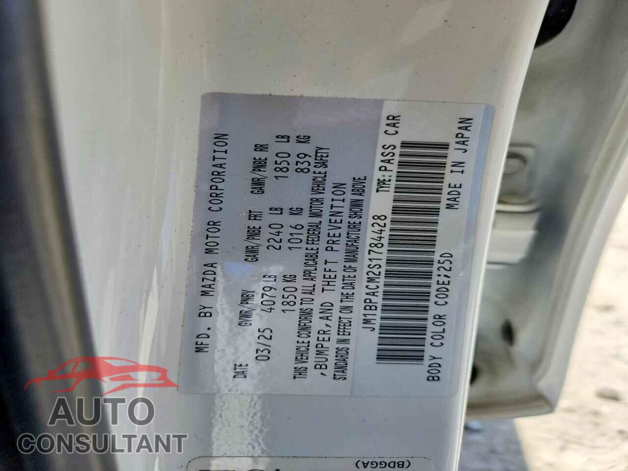 MAZDA 3 2025 - JM1BPACM2S1784428