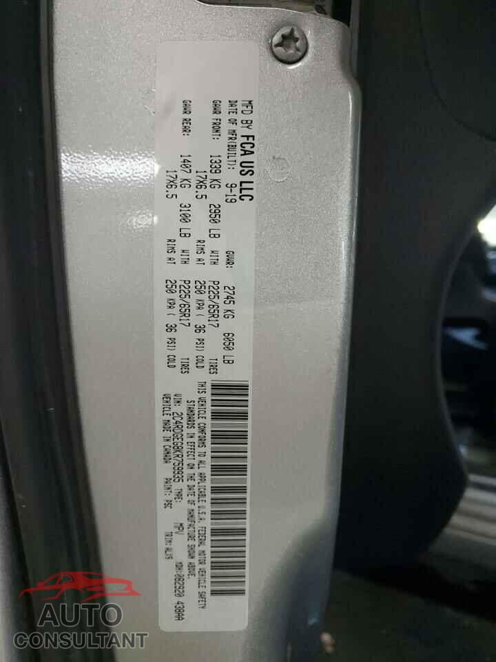 DODGE CARAVAN 2019 - 2C4RDGEG8KR759935