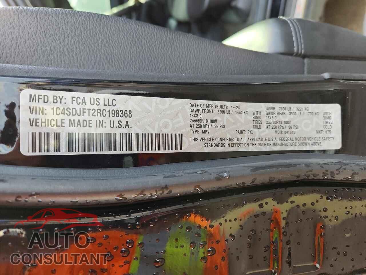 DODGE DURANGO 2024 - 1C4SDJFT2RC198368