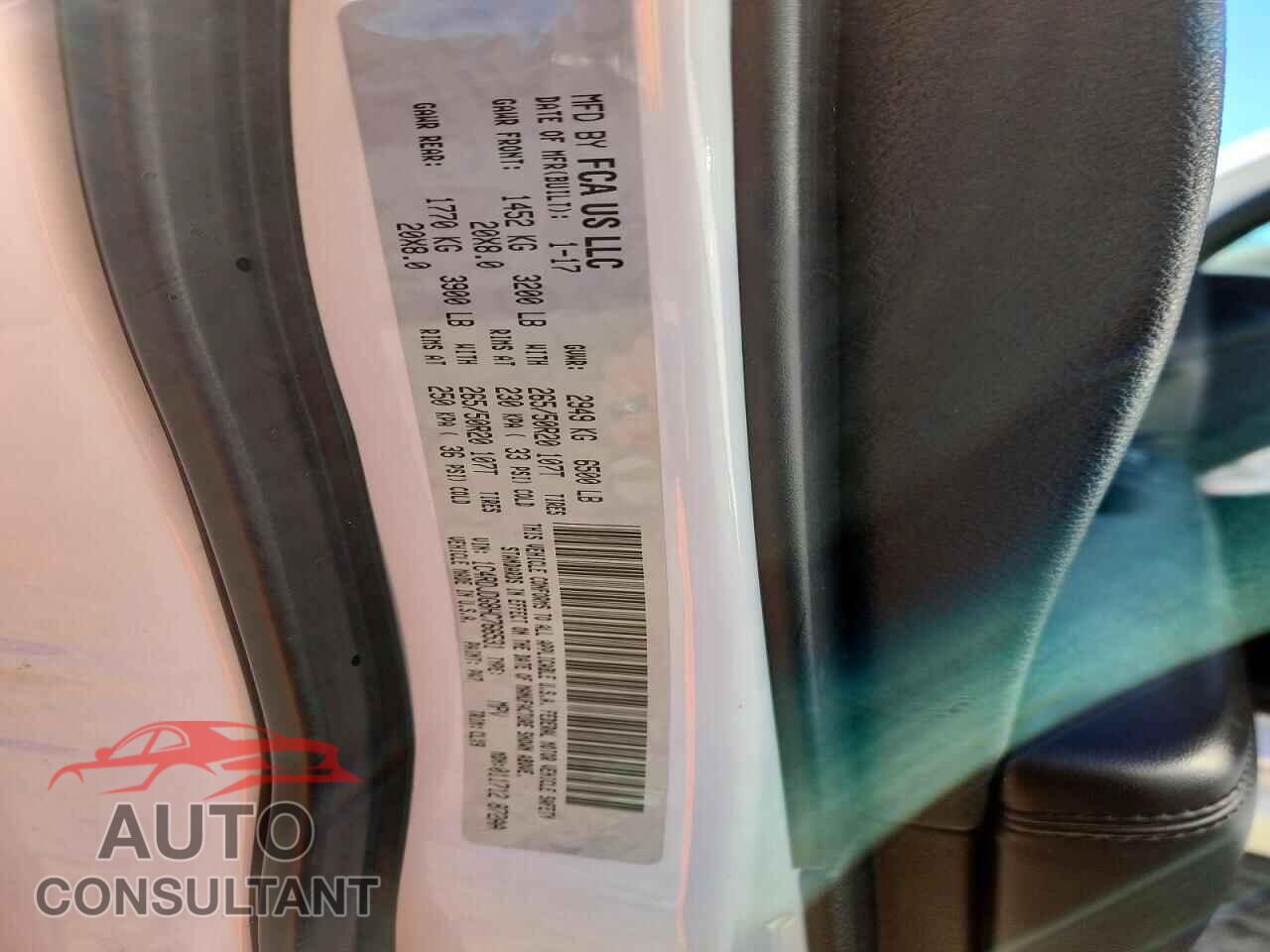 DODGE DURANGO 2017 - 1C4RDJDG8HC766531