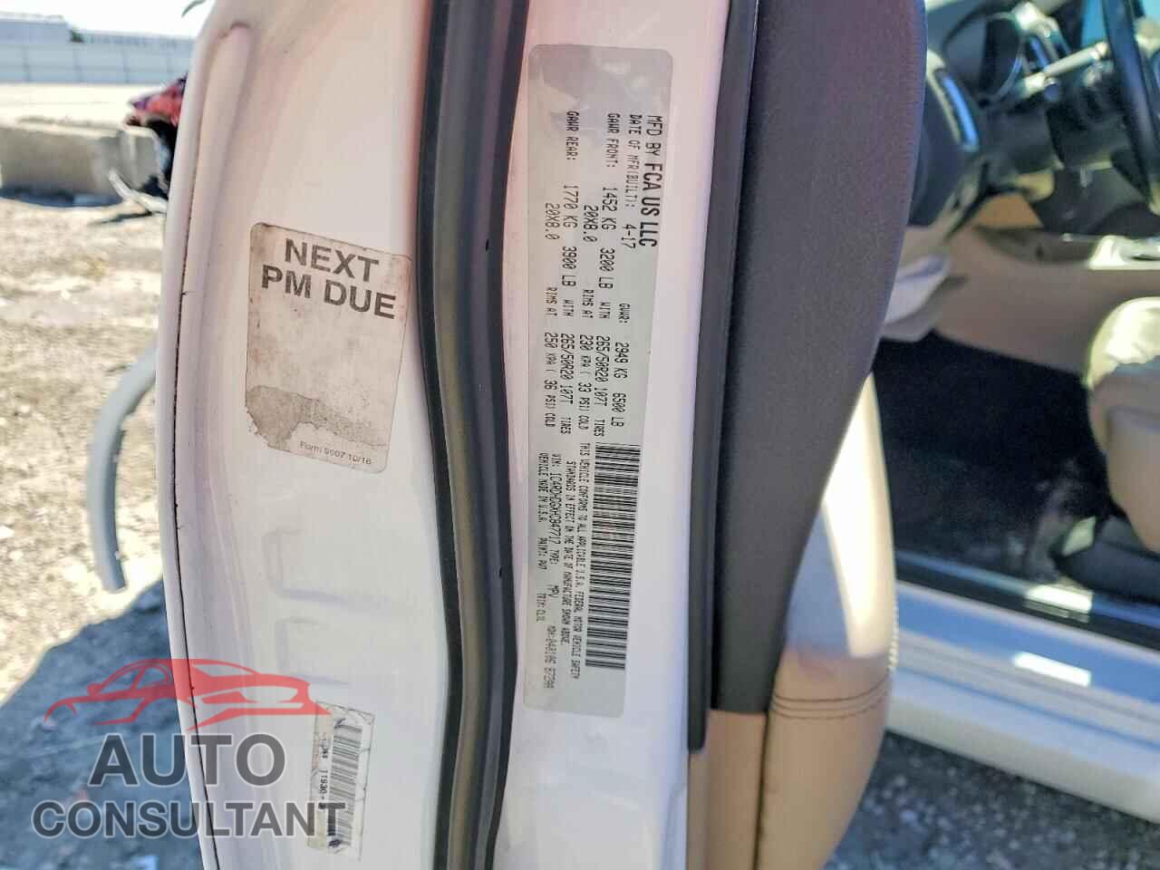 DODGE DURANGO 2017 - 1C4RDHDGXHC847717