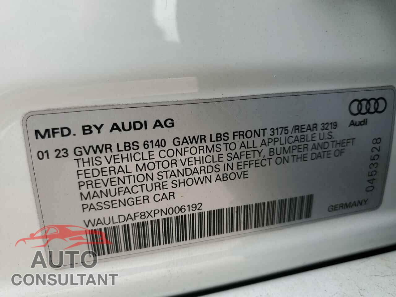 AUDI A8 2023 - WAULDAF8XPN006192