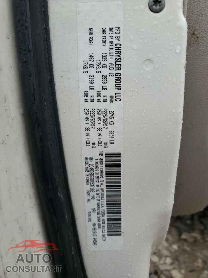 DODGE CARAVAN 2013 - 2C4RDGDG3DR537162