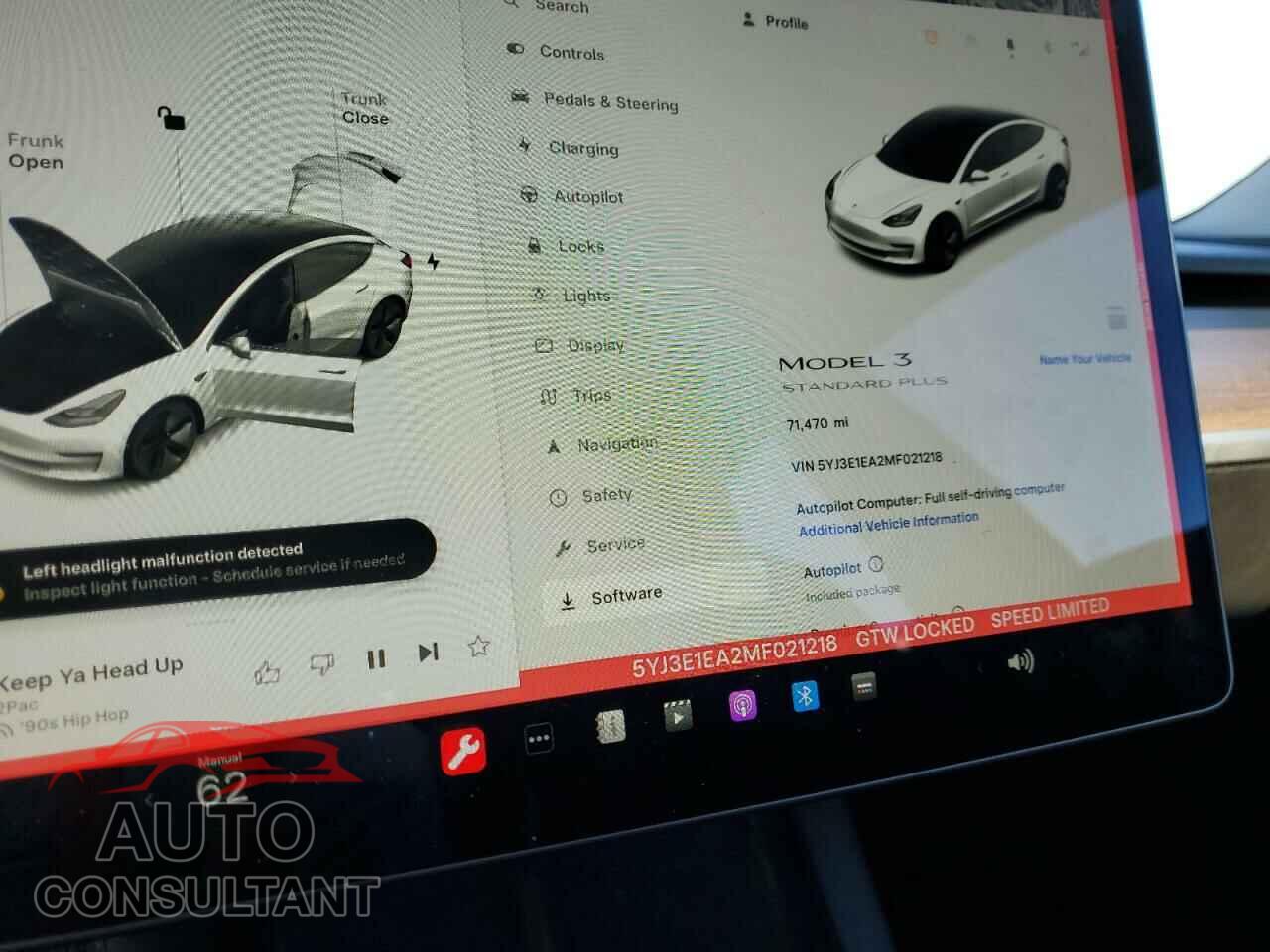 TESLA MODEL 3 2021 - 5YJ3E1EA2MF021218