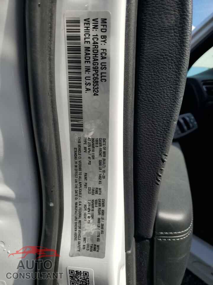 DODGE DURANGO 2023 - 1C4RDHAG9PC685324