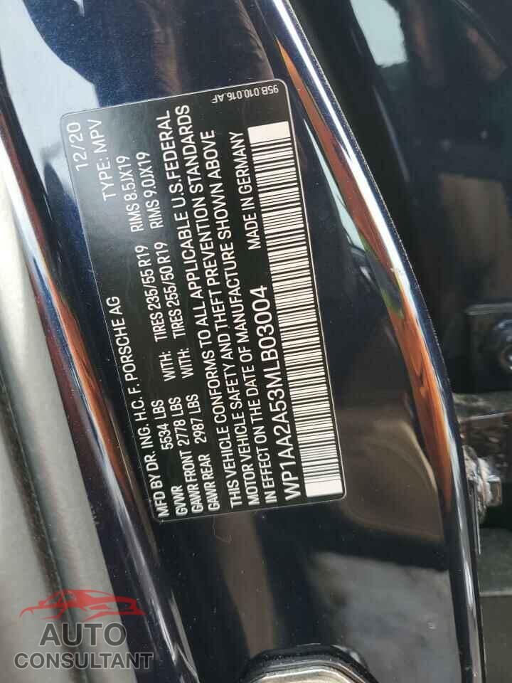 PORSCHE MACAN 2021 - WP1AA2A53MLB03004