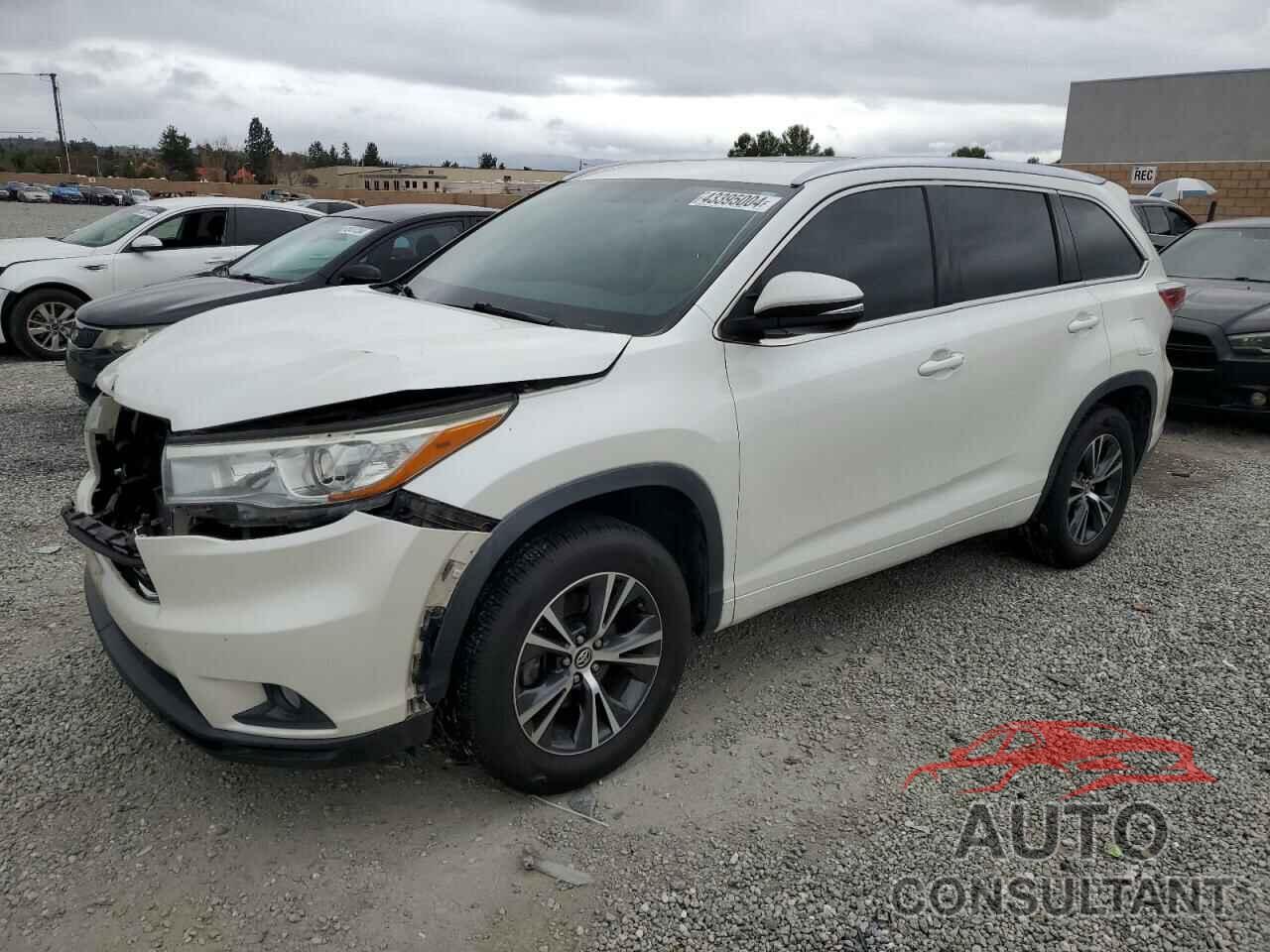 TOYOTA HIGHLANDER 2016 - 5TDKKRFH6GS164137