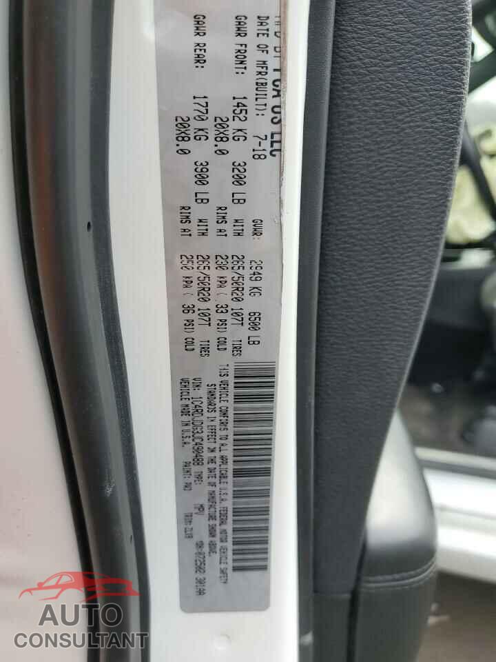 DODGE DURANGO 2018 - 1C4RDJDG3JC490488