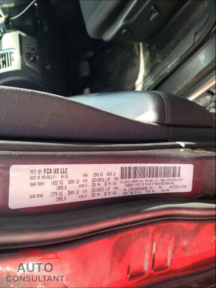 DODGE DURANGO 2017 - 1C4RDJAG9HC606503