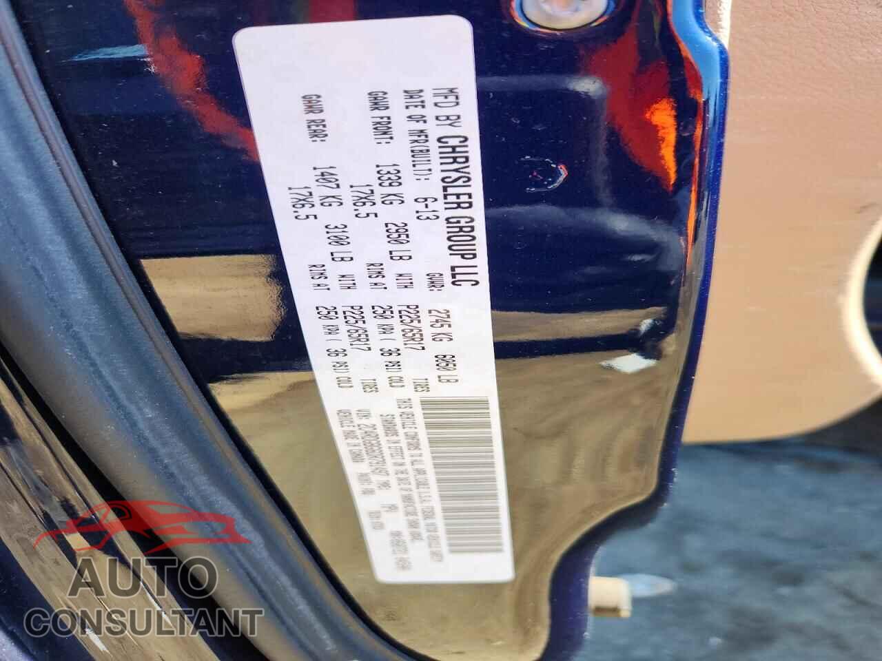 DODGE CARAVAN 2013 - 2C4RDGBG6DR791497