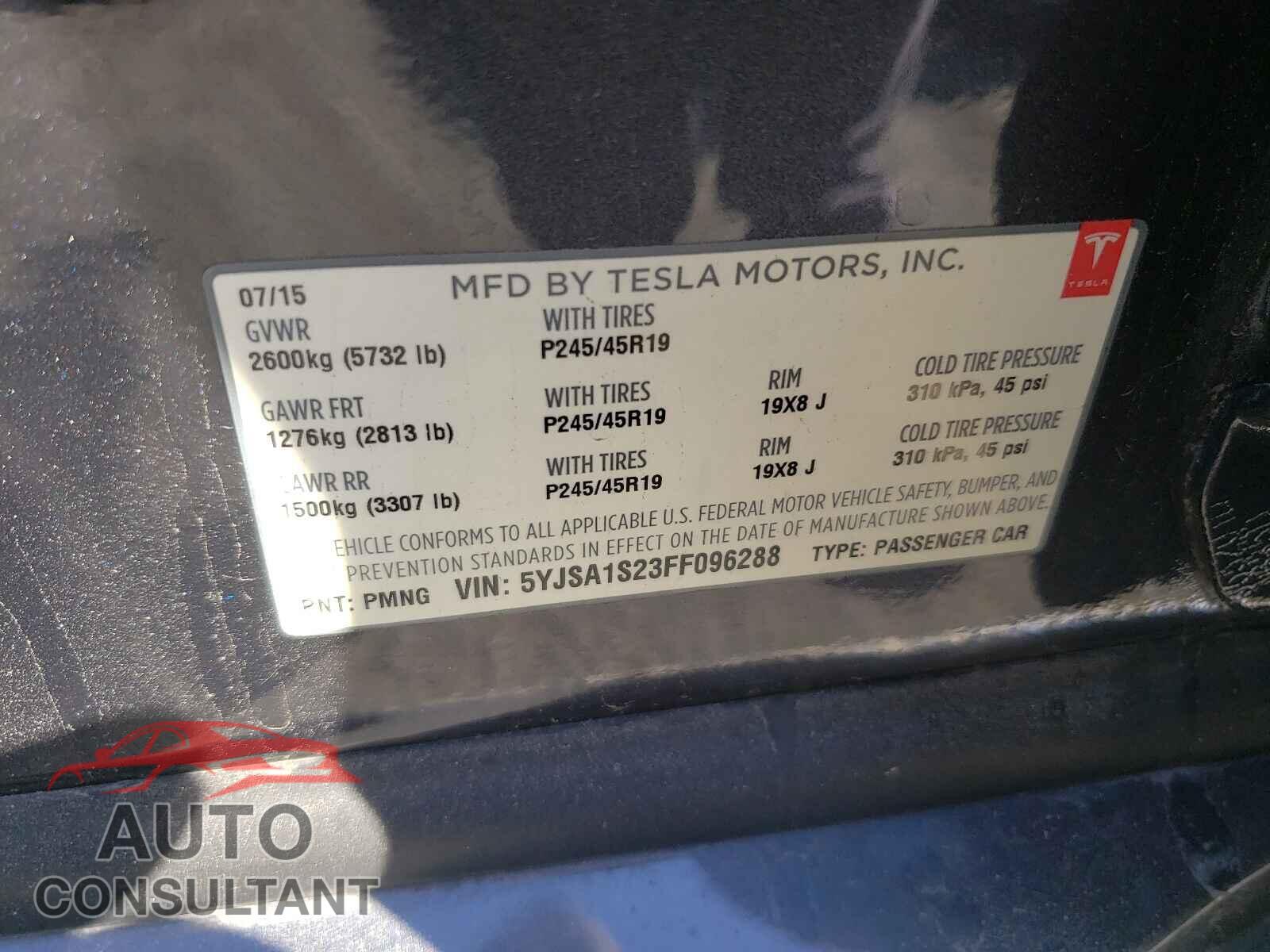 TESLA MODEL S 2015 - 5YJSA1S23FF096288