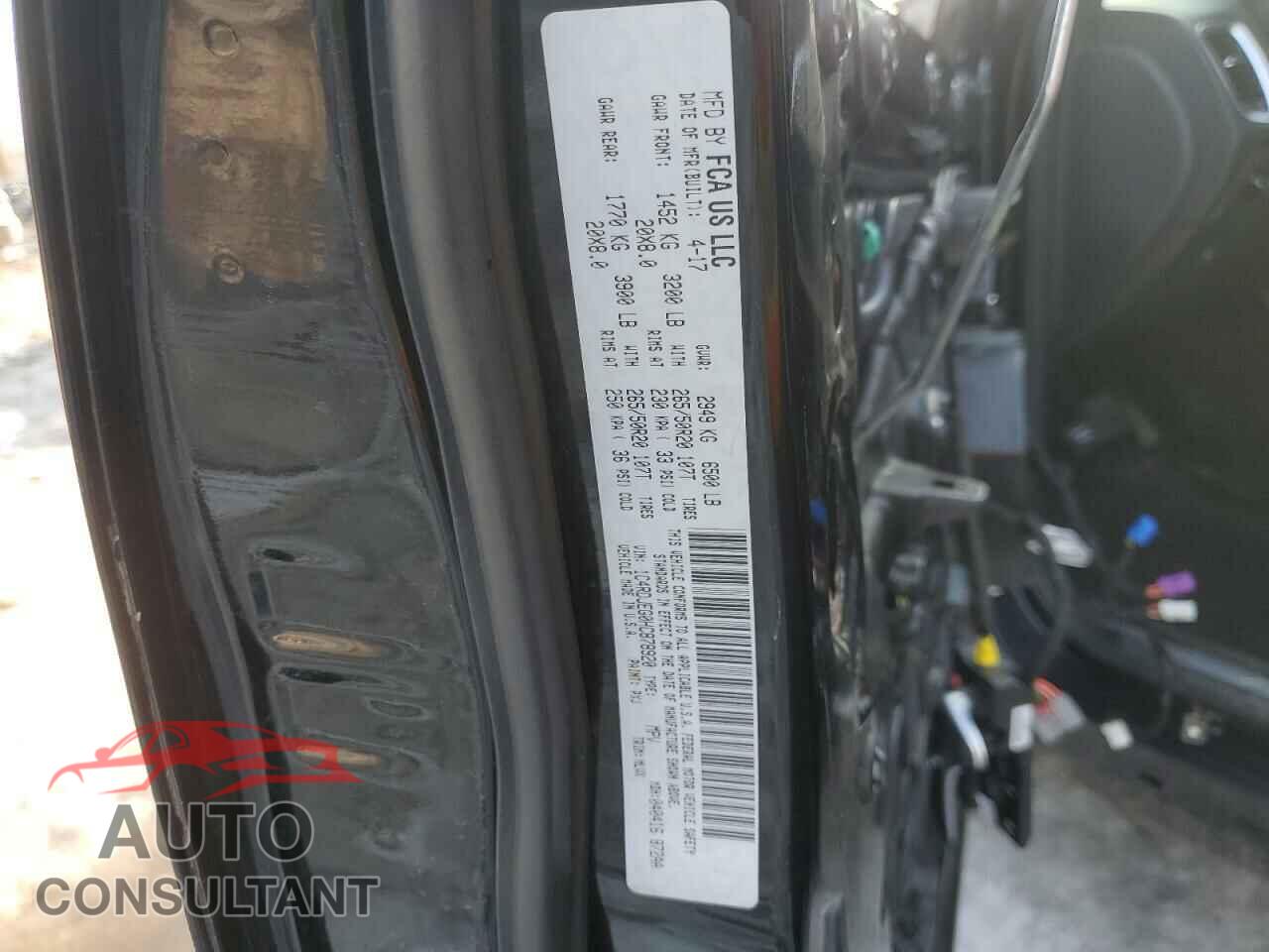 DODGE DURANGO 2017 - 1C4RDJEG0HC878920